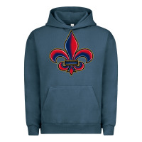 Pigment Midnight Navy louisiana fleur de lis Urban Hoodie - BarkalooDesign