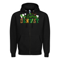 Black st patricks day one lucky dentist Zipper Hoodie - AdoDesignShop