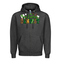 Charcoal Heather st patricks day one lucky dentist Zipper Hoodie - AdoDesignShop