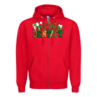 Red st patricks day one lucky dentist Zipper Hoodie - AdoDesignShop