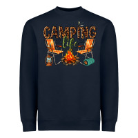 Navy camping life Heavyweight Sweatshirt - texasbilliewilder