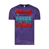 Cloud Purple mamas let your babies be cowboys Vintage Tee - texasbilliewilder