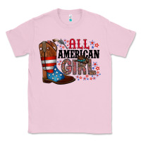 Bubblegum Pink all american girl Classic Tee - RacoonDesign