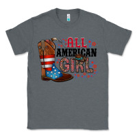 Charcoal Heather all american girl Classic Tee - RacoonDesign