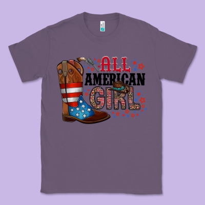 All American Girl Classic Tee Designed By Racoondesign