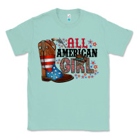 Seafoam all american girl Classic Tee - RacoonDesign