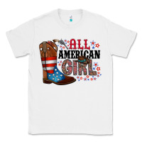 White all american girl Classic Tee - RacoonDesign