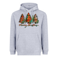 Heather Grey western christmas trees merry christmas Heavyweight Hoodie - Jasminsmagicworld