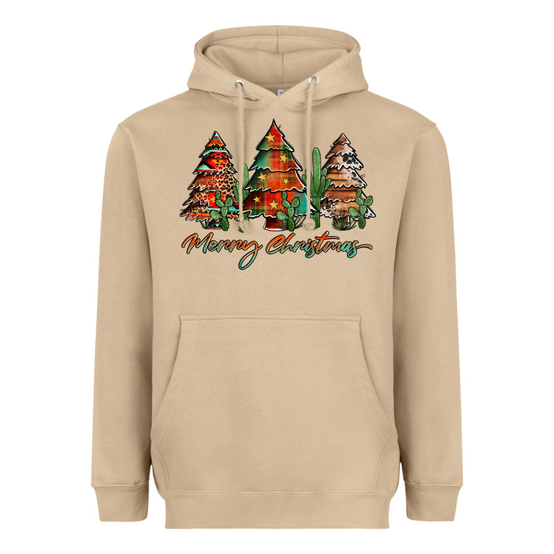 Western Christmas Trees Merry Christmas Heavyweight Hoodie by Jasminsmagicworld | Teevron