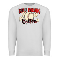 Dove Grey busy raising ballers Premium Sweatshirt - MaliasSmallBusiness