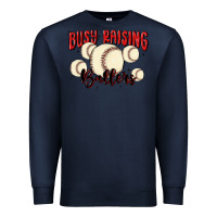 Navy busy raising ballers Premium Sweatshirt - MaliasSmallBusiness