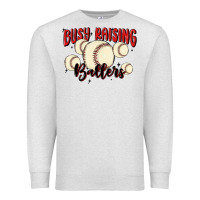 Oatmeal Heather busy raising ballers Premium Sweatshirt - MaliasSmallBusiness