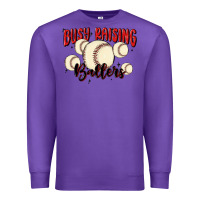 Purple busy raising ballers Premium Sweatshirt - MaliasSmallBusiness