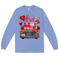 Colony Blue valentine's day truck love bird letter Long Sleeve Tee - FaDigitalArtStudio