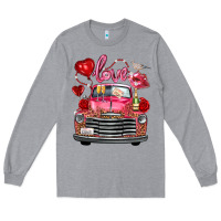 Heather Grey valentine's day truck love bird letter Long Sleeve Tee - FaDigitalArtStudio