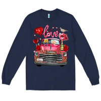 Navy valentine's day truck love bird letter Long Sleeve Tee - FaDigitalArtStudio