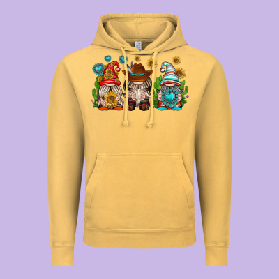 Western Gnomies Vintage Hoodie Designed By Texasbilliewilder