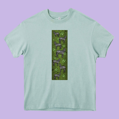 Zebra Heavy Core Tee Designed By Lillyallendesigns