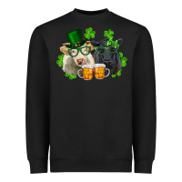St. Patrick's Day Charolais And Black Angus Cows Heavyweight Sweatshirt | Teevron