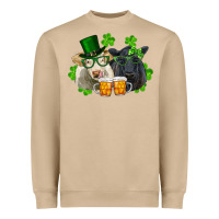 Mushroom St. Patrick's Day Charolais And Black Angus Cows Heavyweight Sweatshirt - RanaPortraitStore