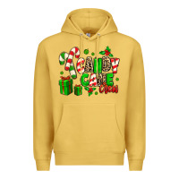 Antique Gold Candy Cane Crew Premium Hoodie - MaliasSmallBusiness