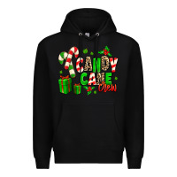 Black Candy Cane Crew Premium Hoodie - MaliasSmallBusiness