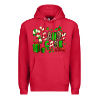 Cardinal Candy Cane Crew Premium Hoodie - MaliasSmallBusiness
