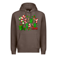 Coffee Candy Cane Crew Premium Hoodie - MaliasSmallBusiness