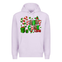 Lilac Candy Cane Crew Premium Hoodie - MaliasSmallBusiness