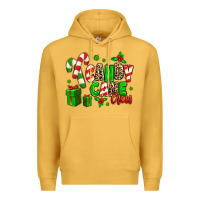 Mustard Candy Cane Crew Premium Hoodie - MaliasSmallBusiness