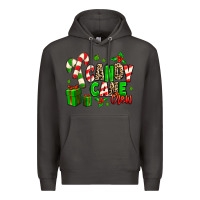 Smoke Candy Cane Crew Premium Hoodie - MaliasSmallBusiness