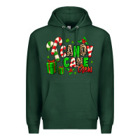 Sports Green Candy Cane Crew Premium Hoodie - MaliasSmallBusiness