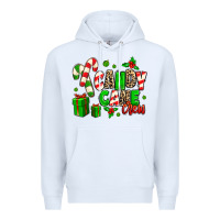 White Candy Cane Crew Premium Hoodie - MaliasSmallBusiness