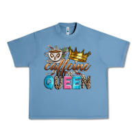 Pebble Blue caffeine queen Urban Heavy Tee - Zillion Design Studio