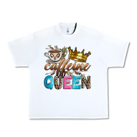 White caffeine queen Urban Heavy Tee - Zillion Design Studio