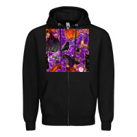 Black halloween witch seamless pattern Zipper Hoodie - BundleAndBundleShop