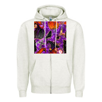 Oatmeal Heather halloween witch seamless pattern Zipper Hoodie - BundleAndBundleShop