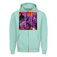 Seafoam halloween witch seamless pattern Zipper Hoodie - BundleAndBundleShop