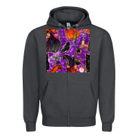 Smoke halloween witch seamless pattern Zipper Hoodie - BundleAndBundleShop