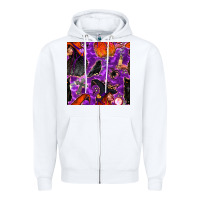 White halloween witch seamless pattern Zipper Hoodie - BundleAndBundleShop