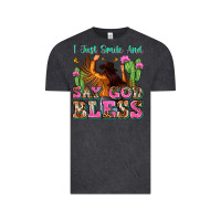 Vintage Black i just smile and say god bless Vintage Tee - Zillion Design Studio