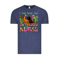 Vintage Denim i just smile and say god bless Vintage Tee - Zillion Design Studio