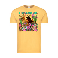 Vintage Mustard i just smile and say god bless Vintage Tee - Zillion Design Studio