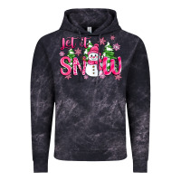 Cloud Black pink christmas let it snow Vintage Hoodie - Zillion Design Studio