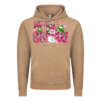 Vintage Coffee pink christmas let it snow Vintage Hoodie - Zillion Design Studio