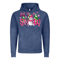 Vintage Denim pink christmas let it snow Vintage Hoodie - Zillion Design Studio