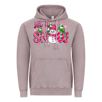 Vintage Zinc pink christmas let it snow Vintage Hoodie - Zillion Design Studio