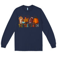 Navy tis the season Long Sleeve Tee - RacoonDesign