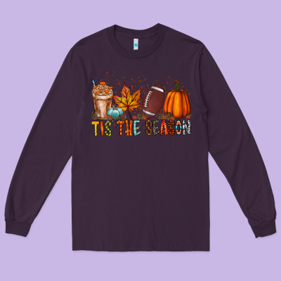 Tis The Season Long Sleeve Tee Designed By Racoondesign