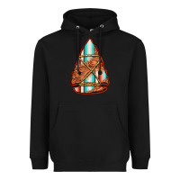 Black turquoise serape tooled leather arrowhead Heavyweight Hoodie - Jasminsmagicworld